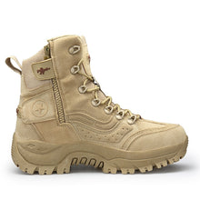 Load image into Gallery viewer, 2019 New Winter Snow high quality military Flock Desert boots men tactical combat boots botas work Safety shoes Big Size 39-46