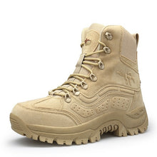 Load image into Gallery viewer, 2019 New Winter Snow high quality military Flock Desert boots men tactical combat boots botas work Safety shoes Big Size 39-46