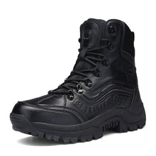 Load image into Gallery viewer, 2019 New Winter Snow high quality military Flock Desert boots men tactical combat boots botas work Safety shoes Big Size 39-46