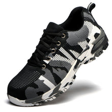 Load image into Gallery viewer, Work Boots Construction Men's Outdoor Steel Toe Cap Shoes Men Camouflage Puncture Proof High Quality Safety Shoes Big Size XC-21