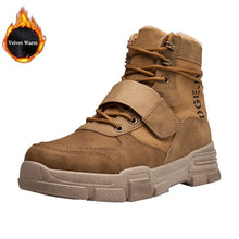 Load image into Gallery viewer, 2020 New Men Military Tactical Boots Warm PU Leather Waterproof Shoes Casual Shoes For Men Boots Footwear Male Sneakers