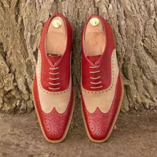Load image into Gallery viewer, Men Leather Shoes Lace Up Casual Shoes Dress Shoes Brogue Shoes Spring Ankle Boots Vintage Classic Male Casual d220