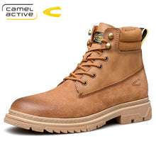 Load image into Gallery viewer, 2020 new arrivals high quality Men Genuine leather Martins Boots Platform Shoes Leather Wool Winter Warm Winter Boots brown