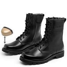 Load image into Gallery viewer, Steel Toe Safety Shoes Us Military Leather Boots for Men Combat Bot Infantry Tactical Boots Askeri Bot Army Bots Erkek Ayakkabi